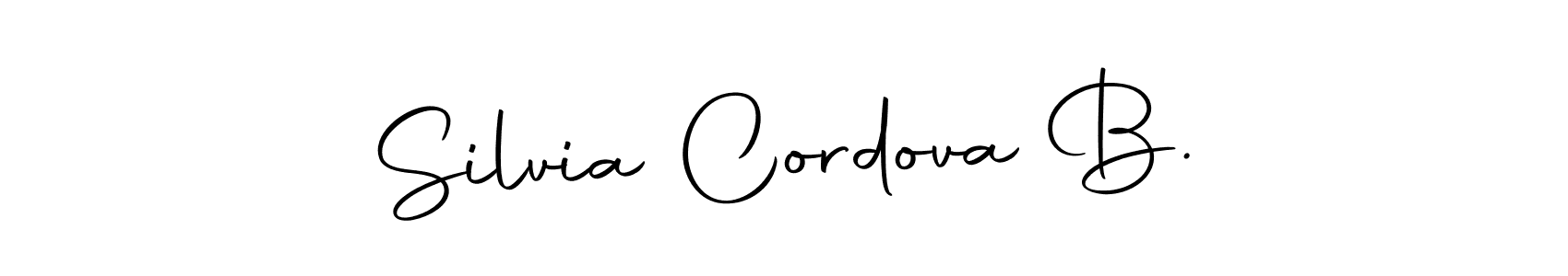 You can use this online signature creator to create a handwritten signature for the name Silvia Cordova B.. This is the best online autograph maker. Silvia Cordova B. signature style 10 images and pictures png