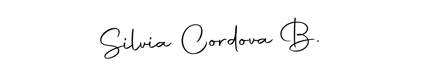 Make a beautiful signature design for name Silvia Cordova B.. With this signature (Autography-DOLnW) style, you can create a handwritten signature for free. Silvia Cordova B. signature style 10 images and pictures png