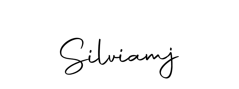 How to make Silviamj name signature. Use Autography-DOLnW style for creating short signs online. This is the latest handwritten sign. Silviamj signature style 10 images and pictures png