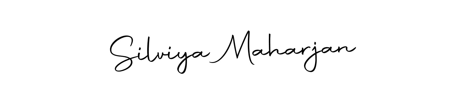 How to make Silviya Maharjan name signature. Use Autography-DOLnW style for creating short signs online. This is the latest handwritten sign. Silviya Maharjan signature style 10 images and pictures png