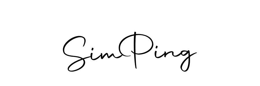 Create a beautiful signature design for name Sim  Ping. With this signature (Autography-DOLnW) fonts, you can make a handwritten signature for free. Sim  Ping signature style 10 images and pictures png