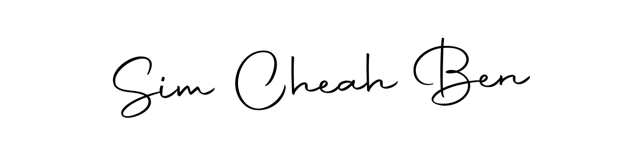 The best way (Autography-DOLnW) to make a short signature is to pick only two or three words in your name. The name Sim Cheah Ben include a total of six letters. For converting this name. Sim Cheah Ben signature style 10 images and pictures png