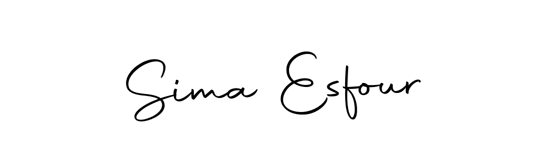 Design your own signature with our free online signature maker. With this signature software, you can create a handwritten (Autography-DOLnW) signature for name Sima Esfour. Sima Esfour signature style 10 images and pictures png