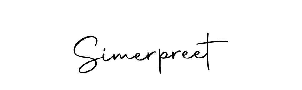 You should practise on your own different ways (Autography-DOLnW) to write your name (Simerpreet) in signature. don't let someone else do it for you. Simerpreet signature style 10 images and pictures png