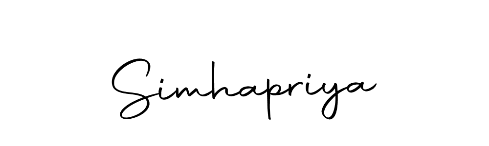 Autography-DOLnW is a professional signature style that is perfect for those who want to add a touch of class to their signature. It is also a great choice for those who want to make their signature more unique. Get Simhapriya name to fancy signature for free. Simhapriya signature style 10 images and pictures png