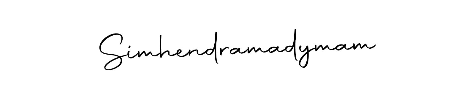 Design your own signature with our free online signature maker. With this signature software, you can create a handwritten (Autography-DOLnW) signature for name Simhendramadymam. Simhendramadymam signature style 10 images and pictures png