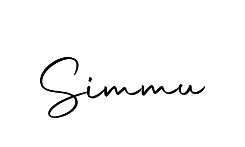 Design your own signature with our free online signature maker. With this signature software, you can create a handwritten (Autography-DOLnW) signature for name Simmu. Simmu signature style 10 images and pictures png