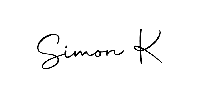 The best way (Autography-DOLnW) to make a short signature is to pick only two or three words in your name. The name Simon K include a total of six letters. For converting this name. Simon K signature style 10 images and pictures png