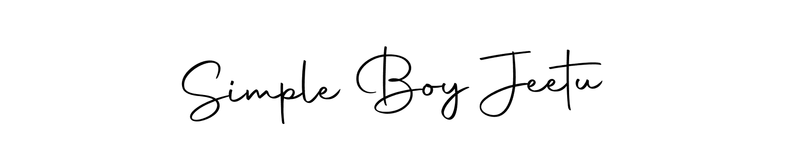 How to make Simple Boy Jeetu name signature. Use Autography-DOLnW style for creating short signs online. This is the latest handwritten sign. Simple Boy Jeetu signature style 10 images and pictures png