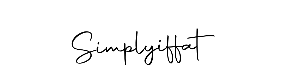 You can use this online signature creator to create a handwritten signature for the name Simplyiffat. This is the best online autograph maker. Simplyiffat signature style 10 images and pictures png