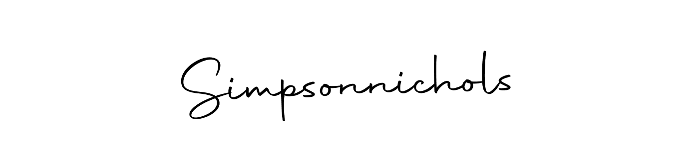 The best way (Autography-DOLnW) to make a short signature is to pick only two or three words in your name. The name Simpsonnichols include a total of six letters. For converting this name. Simpsonnichols signature style 10 images and pictures png