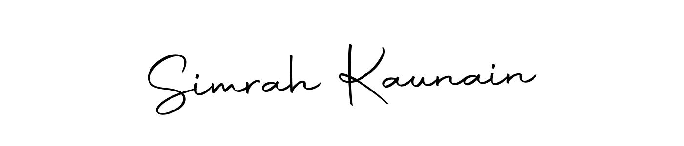 Make a beautiful signature design for name Simrah Kaunain. With this signature (Autography-DOLnW) style, you can create a handwritten signature for free. Simrah Kaunain signature style 10 images and pictures png