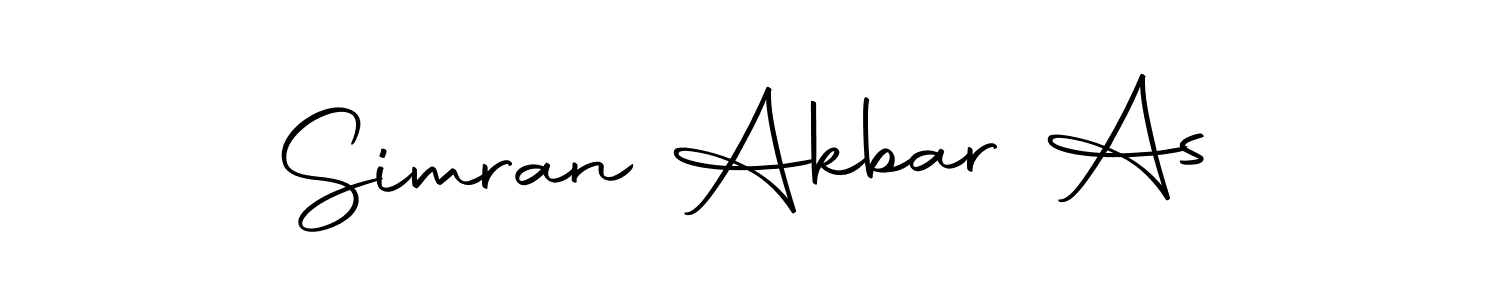 How to make Simran Akbar As signature? Autography-DOLnW is a professional autograph style. Create handwritten signature for Simran Akbar As name. Simran Akbar As signature style 10 images and pictures png