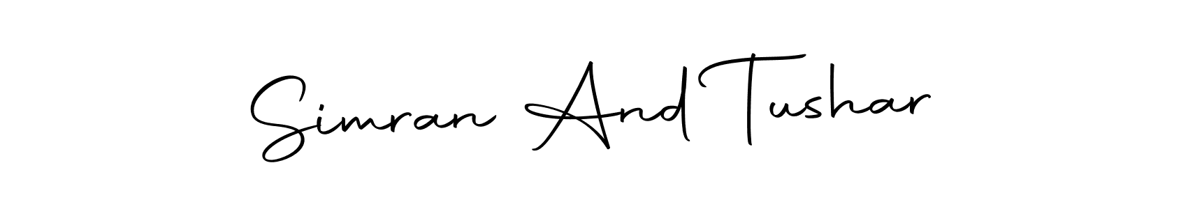 The best way (Autography-DOLnW) to make a short signature is to pick only two or three words in your name. The name Simran And Tushar include a total of six letters. For converting this name. Simran And Tushar signature style 10 images and pictures png
