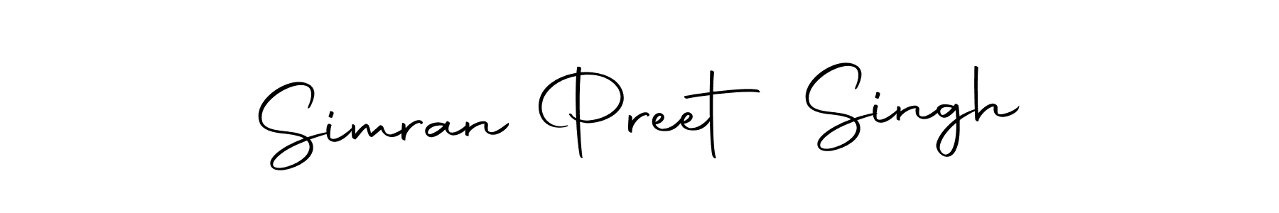 You should practise on your own different ways (Autography-DOLnW) to write your name (Simran Preet Singh) in signature. don't let someone else do it for you. Simran Preet Singh signature style 10 images and pictures png