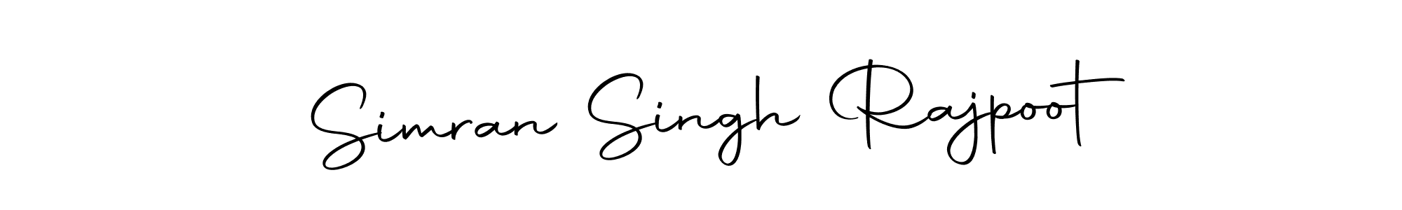 How to make Simran Singh Rajpoot name signature. Use Autography-DOLnW style for creating short signs online. This is the latest handwritten sign. Simran Singh Rajpoot signature style 10 images and pictures png