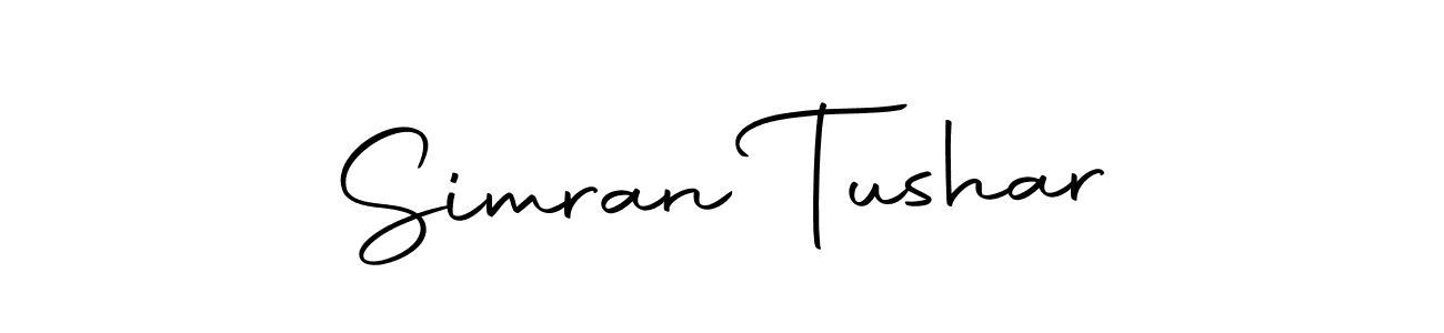 How to make Simran Tushar name signature. Use Autography-DOLnW style for creating short signs online. This is the latest handwritten sign. Simran Tushar signature style 10 images and pictures png