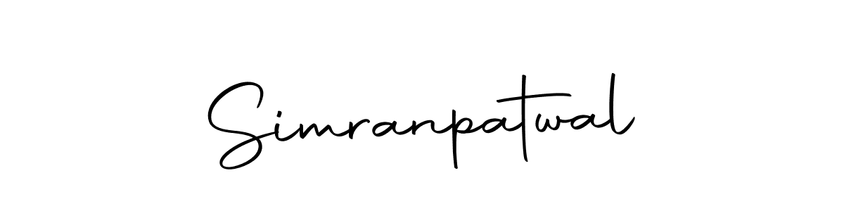 How to make Simranpatwal name signature. Use Autography-DOLnW style for creating short signs online. This is the latest handwritten sign. Simranpatwal signature style 10 images and pictures png