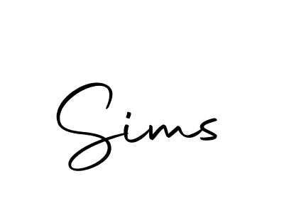 Design your own signature with our free online signature maker. With this signature software, you can create a handwritten (Autography-DOLnW) signature for name Sims. Sims signature style 10 images and pictures png