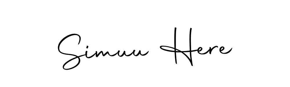Design your own signature with our free online signature maker. With this signature software, you can create a handwritten (Autography-DOLnW) signature for name Simuu Here. Simuu Here signature style 10 images and pictures png