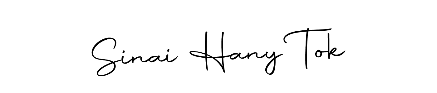 You should practise on your own different ways (Autography-DOLnW) to write your name (Sinai Hany Tok) in signature. don't let someone else do it for you. Sinai Hany Tok signature style 10 images and pictures png