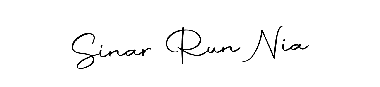 Here are the top 10 professional signature styles for the name Sinar Run Nia. These are the best autograph styles you can use for your name. Sinar Run Nia signature style 10 images and pictures png