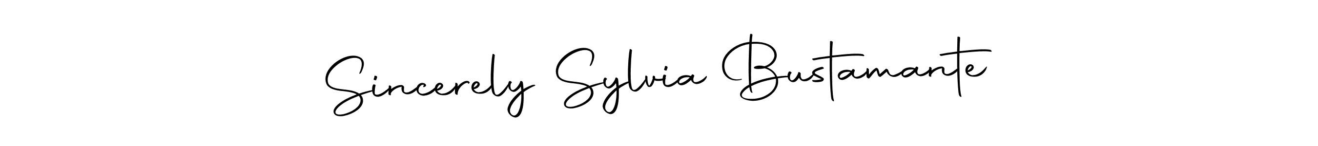 The best way (Autography-DOLnW) to make a short signature is to pick only two or three words in your name. The name Sincerely Sylvia Bustamante include a total of six letters. For converting this name. Sincerely Sylvia Bustamante signature style 10 images and pictures png