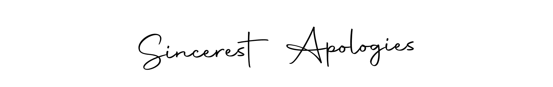 Create a beautiful signature design for name Sincerest Apologies. With this signature (Autography-DOLnW) fonts, you can make a handwritten signature for free. Sincerest Apologies signature style 10 images and pictures png