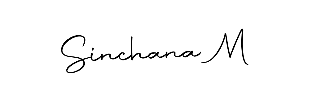 How to make Sinchana M signature? Autography-DOLnW is a professional autograph style. Create handwritten signature for Sinchana M name. Sinchana M signature style 10 images and pictures png
