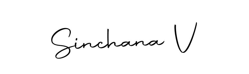 How to make Sinchana V signature? Autography-DOLnW is a professional autograph style. Create handwritten signature for Sinchana V name. Sinchana V signature style 10 images and pictures png