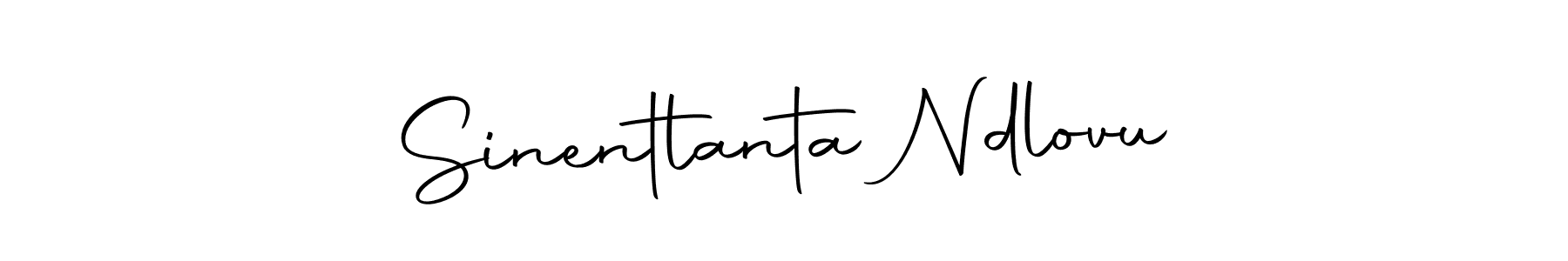 How to make Sinentlanta Ndlovu name signature. Use Autography-DOLnW style for creating short signs online. This is the latest handwritten sign. Sinentlanta Ndlovu signature style 10 images and pictures png