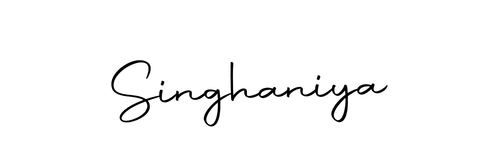 Design your own signature with our free online signature maker. With this signature software, you can create a handwritten (Autography-DOLnW) signature for name Singhaniya. Singhaniya signature style 10 images and pictures png