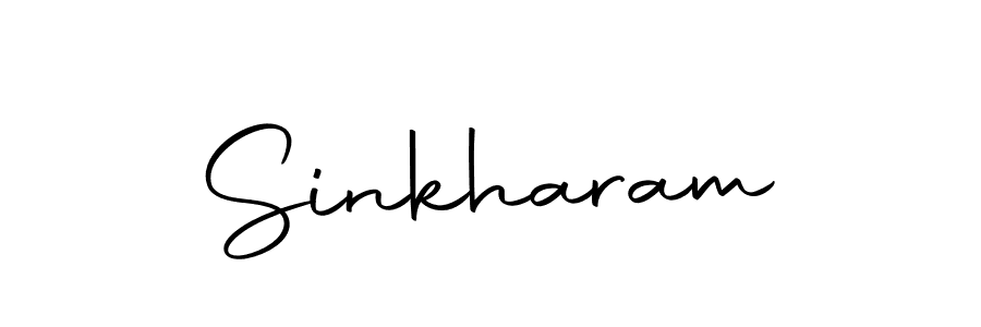 Use a signature maker to create a handwritten signature online. With this signature software, you can design (Autography-DOLnW) your own signature for name Sinkharam. Sinkharam signature style 10 images and pictures png