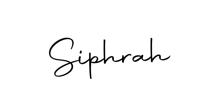 Design your own signature with our free online signature maker. With this signature software, you can create a handwritten (Autography-DOLnW) signature for name Siphrah. Siphrah signature style 10 images and pictures png