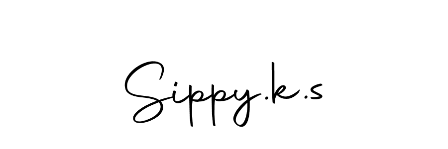 The best way (Autography-DOLnW) to make a short signature is to pick only two or three words in your name. The name Sippy.k.s include a total of six letters. For converting this name. Sippy.k.s signature style 10 images and pictures png