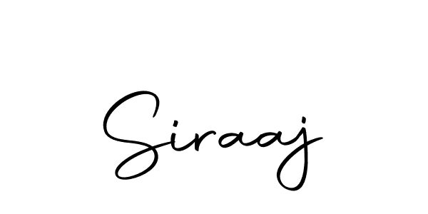 How to make Siraaj signature? Autography-DOLnW is a professional autograph style. Create handwritten signature for Siraaj name. Siraaj signature style 10 images and pictures png