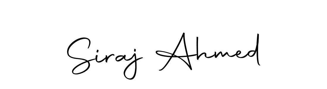 Use a signature maker to create a handwritten signature online. With this signature software, you can design (Autography-DOLnW) your own signature for name Siraj Ahmed. Siraj Ahmed signature style 10 images and pictures png