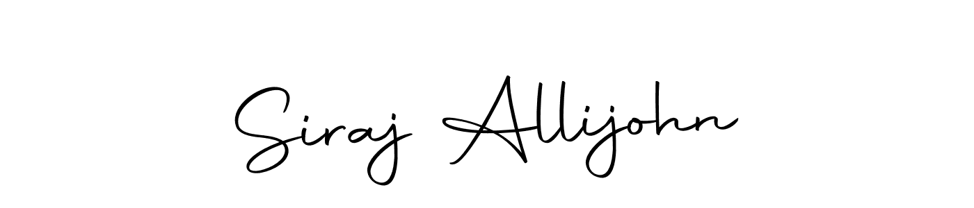 Use a signature maker to create a handwritten signature online. With this signature software, you can design (Autography-DOLnW) your own signature for name Siraj Allijohn. Siraj Allijohn signature style 10 images and pictures png