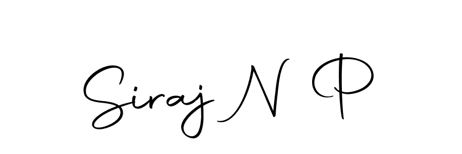 You should practise on your own different ways (Autography-DOLnW) to write your name (Siraj N P) in signature. don't let someone else do it for you. Siraj N P signature style 10 images and pictures png