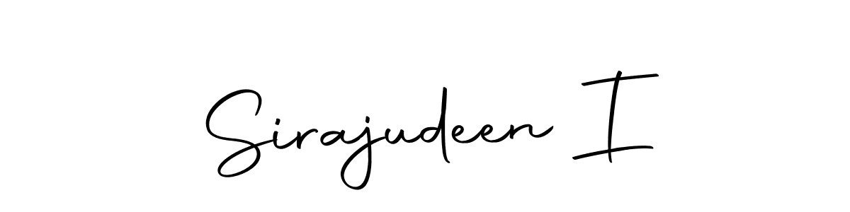Make a beautiful signature design for name Sirajudeen I. Use this online signature maker to create a handwritten signature for free. Sirajudeen I signature style 10 images and pictures png