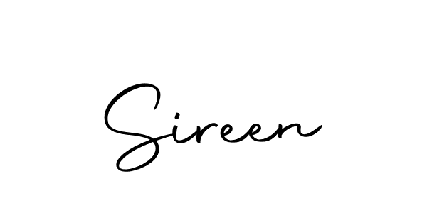 Use a signature maker to create a handwritten signature online. With this signature software, you can design (Autography-DOLnW) your own signature for name Sireen. Sireen signature style 10 images and pictures png