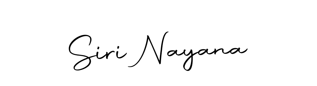 Create a beautiful signature design for name Siri Nayana. With this signature (Autography-DOLnW) fonts, you can make a handwritten signature for free. Siri Nayana signature style 10 images and pictures png