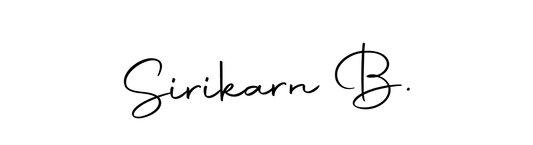Design your own signature with our free online signature maker. With this signature software, you can create a handwritten (Autography-DOLnW) signature for name Sirikarn B.. Sirikarn B. signature style 10 images and pictures png