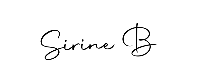 Use a signature maker to create a handwritten signature online. With this signature software, you can design (Autography-DOLnW) your own signature for name Sirine B. Sirine B signature style 10 images and pictures png