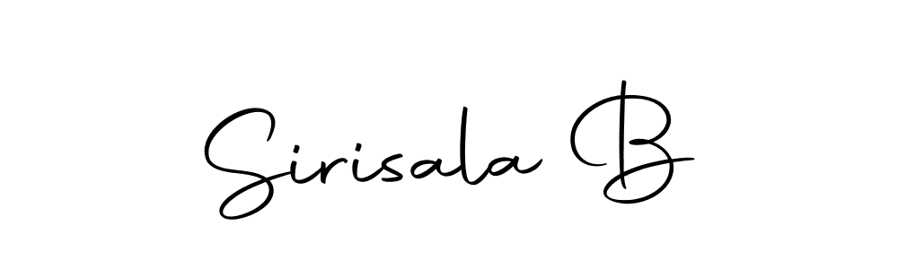 How to make Sirisala B signature? Autography-DOLnW is a professional autograph style. Create handwritten signature for Sirisala B name. Sirisala B signature style 10 images and pictures png