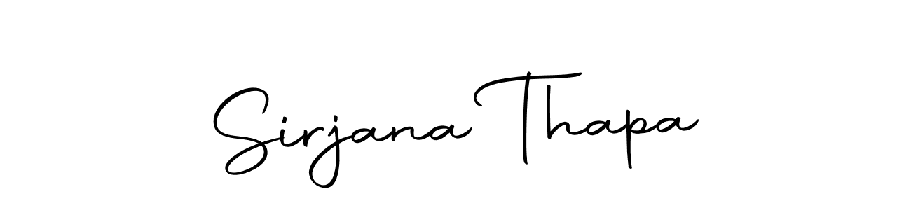 You should practise on your own different ways (Autography-DOLnW) to write your name (Sirjana Thapa) in signature. don't let someone else do it for you. Sirjana Thapa signature style 10 images and pictures png
