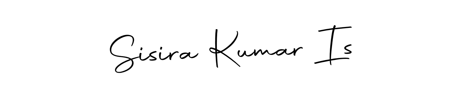 You should practise on your own different ways (Autography-DOLnW) to write your name (Sisira Kumar Is) in signature. don't let someone else do it for you. Sisira Kumar Is signature style 10 images and pictures png