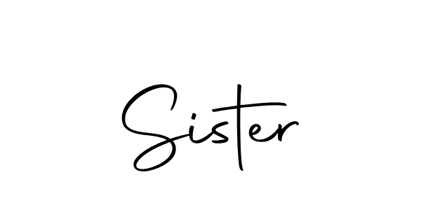 Make a beautiful signature design for name Sister. With this signature (Autography-DOLnW) style, you can create a handwritten signature for free. Sister signature style 10 images and pictures png