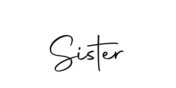 Make a beautiful signature design for name Sister. With this signature (Autography-DOLnW) style, you can create a handwritten signature for free. Sister signature style 10 images and pictures png