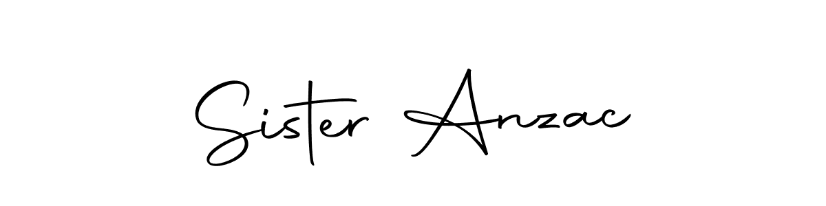 Sister Anzac stylish signature style. Best Handwritten Sign (Autography-DOLnW) for my name. Handwritten Signature Collection Ideas for my name Sister Anzac. Sister Anzac signature style 10 images and pictures png